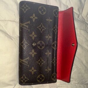 Louis Vuitton Monogram Wallet in Black and Red